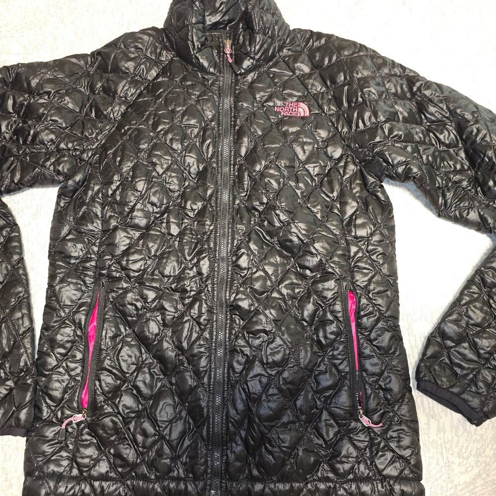 The North Face Women Black Pink Jacket Sz S Thermoball